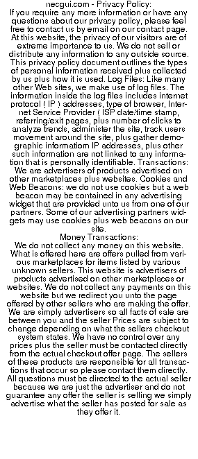 necgui privacy