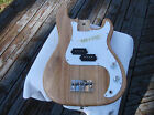 14.4ozs Unknown P Bass Electric Guitar Loaded Paulownia Body Natural Neck Takeoff 3lbs