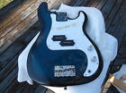 15.8ozs Unknown Basswood P Bass Electric Guitar Loaded Body Blue Burst Necktakeof 3lbs