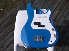 3.0ozs Unknown P Bass Electric Guitar Loaded Paulownia Body Blue Neck Takeoff 4lbs