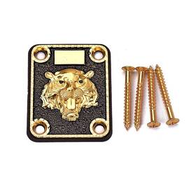 Alnicov 804589296065 Guitar Neck Plate Engraved Animal Head Pattern For Electric G