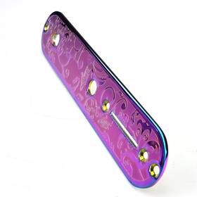 Branded 445051677666 Purple Engraved Steel Guitar Control Plate Panel Fit Telecaster Tele