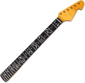 Branded 705353651571 Yellow Maple Wood Electric Guitar Neck 22 Frets Rosewood Fingerboard Tree Inlay