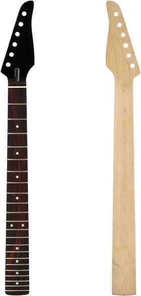 Branded 744759864567 Black Maple Wood Guitar Neck Rosewood 22 Frets Fingerboard Fretboard