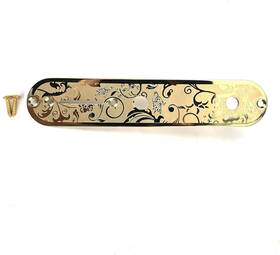 H-1001-b-fs-gd Branded Engraved Steel Guitar Control Plate Panel Fit Telecaster Tele