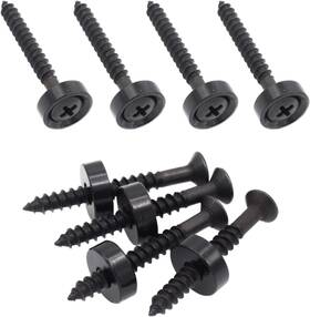 Mw-22-08-9 Cheerock Black Guitar Neck Joint Bushings And Bolts 8pcs Metal Ferrules With