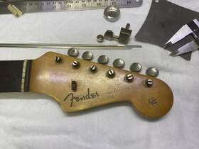 Esales1000 Dsl Custom Relic 62-64 Stratocaster Neck Old Growth Brazilian Rosewood Veneer Fb For
