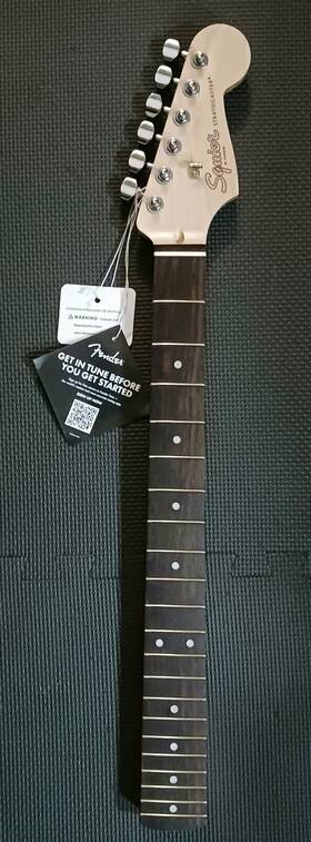 Crng24015251 Fender Squier Strat Custom Neck Locking Tuners Bone Nut Roller Tree