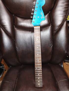 Mx21036613 Fender Jaguar Electric Guitar Neck Ocean Turquoise With Tuners