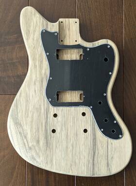 Jx7205z Four Winds Lutherie Jx72 Offset Stopbar Jazzmaster Style Black Limba Guitar Body Handmade