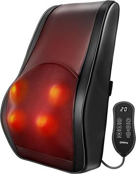 Giftking Gk01 Neck Massager With Heat Shiatsu Back And Massagers 3d Deep Tissue Massage