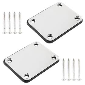 Zc24052840 Hordion 2 Pack Guitar Neck Plate Metal Neckplate Replacement Electric Parts W