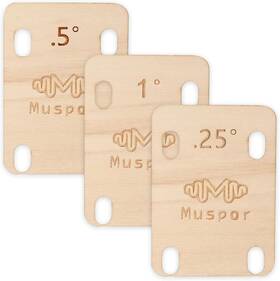 Hoydate 445030382321 3pcs Guitar Neck Shims Solid Maple Wood Shim Protection 0.25 0.5