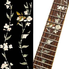 Ft-055tl-hm Inlaystickers Inlay Sticker Fret Markers For Guitars - Tree Of Life With Hummingbird Ft-055tl