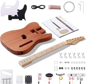 Leo Jaymz 726084851931 Diy Tl Style Electric Guitar Kit With Mahogany Body And Maple Neck
