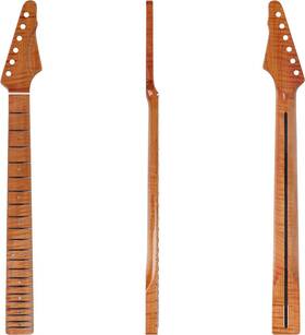 Leo Jaymz 765279842668 Electric Guitar Neck Supreme Series - One Piece Selected Roasted Flame Maple