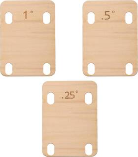 Luter 313109635616 3pcs Guitar Neck Shims Solid Maple Wood Shim Protection 0.25 0.5