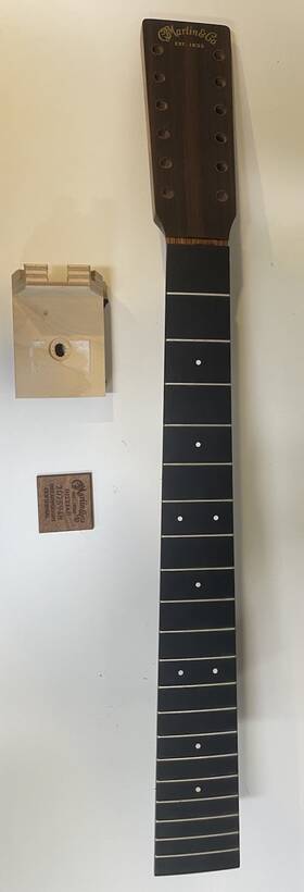 Martin D12xae D12 Neck And Fingerboard