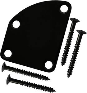 007-bk Metallor Electric Guitar Neck Plate Curved Cutaway Semi Round Black