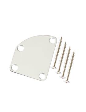 Metallor 650226736605 Electric Guitar Neck Plate Curved Cutaway Semi Round Joint Back Mounting