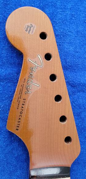 663217 Musikraft Left Handed / Lefty Stratocaster Style Neck Rosewood
