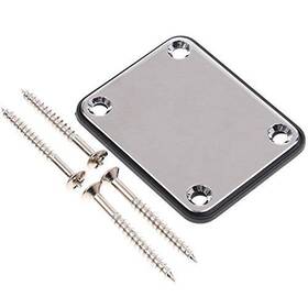 Ogrmar 614591701217 Neck Plate With Crews Chrome For Guitar 1pcs