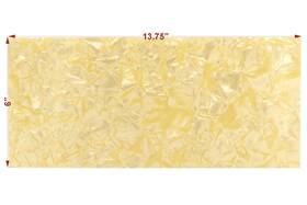 Philadelphia Luthier Tools & Supplies Mop-py-613 Yellow Pearloid Celluloid Sheet 6 Inch X 13.75 With White Backing For Custom Inlays