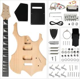 Pinikuyiro 692623675194 Diy 6 String Electric Guitar Kits Mahogany Body Maple Neck And Rosewood St Style