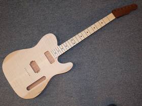 Rh Factor Guitars Tele-042326-1 Tele Project Body And Neck Ribbon Sapele Flame Maple Birdseye P-90 Humbucker