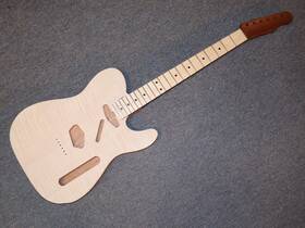 Rh Factor Guitars Tele-042326-2 Tele Project Body And Neck Ribbon Sapele Flame Maple Birdseye S/s Routes