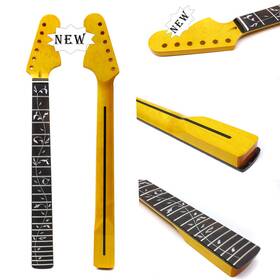 St-41 Siemonic Maple Electric Guitar Neck 22 Fret Rosewood Fretboard With Yellow Paint