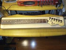 3057 Squier 3547 Stratocaster Neck Loaded Black Hardware 21 Fret Dark Rosewood #3057