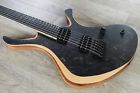 Swan-6ff-blackash-5pc Skervesen Swan Ff Electric Guitar Bare Knuckle Fanned Frets Matte