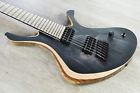Swan7-black Skervesen Swan Ff Electric Guitar Fanned Fret Maple Fingerboard Black