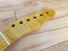 Tlfm2 Flame Maple One Piece Guitar Neck Bone Nut Vintage Tint
