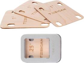 Tosicam 313031551534 3 Pcs Guitar Neck Shims - Solid Maple 1 Degree For Bolt-on Necks