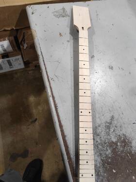Ba-16 Yinfente #disposal 24fret Bass Guitar Neck Maple Fretboard 34inch Paddle Head Diy