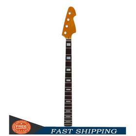 Ba-20 Yinfente Bass Guitar Neck 20 Fret 34inch Gloss Maple Rosewood Fretboard Yellow Finished