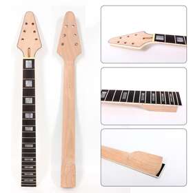Yinfente L-3 Unfinished Guitar Neck 22fret 24.75 Inch Scale Length Blank Paddle Head Bolt On