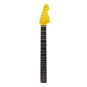 St-34 Yinfente Electric Guitar Neck 22 Fret 25.5inch Maple Rosewood Yellow Paint Replacement