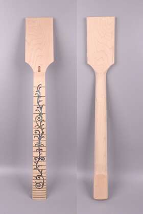 Yinfente Violin-planes-6pcs D14 Unfinished Guitar Neck 24fret 25.5inch Maple Fretboard Paddle Headstock D13