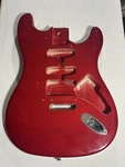 1980S Hondo H-77 Guitar Body Strat Metallic Red Hss. Fixed Price $79.95.