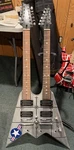 Custom B.c. Rich Style Double Neck Electric Guitar 6/12 String Explorer Metal. Fixed Price $450.00.