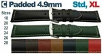 Mens Watch Strap Italian Semi Shine Calf Leather Sorrento Stitched 18MM-28MM. Fixed Price $14.12.
