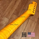 12 Radius Flame Maple Rosewood Stainless Fret Tele Neck Fits Warmoth Ftre. Fixed Price $189.00.