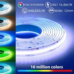 5-20M Ww/nw/cw/rgbcct/rgbw/rgbww 840LEDS/M Cob Strip Light Flexible Dimmable. Fixed Price $94.94.