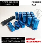 Fit Gmc C1500 Yukon 2WD Terrain Tuner Spline Lug Nut 14X1.5 Blue 20PC+KEY. Fixed Price $27.99.