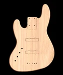 Custom Body, Lefty, 5 String J-style Bass, Fits Warmoth Deluxe Neck. Fixed Price $140.00.