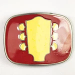 Guitar Head Neck Tuning Keys Red Cream Enamel Belt Buckle. Fixed Price $13.95.