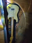 Fender Lincoln Brewster Stratocaster Olympic Pearl Maple Fingerboard. Fixed Price $1200.00.